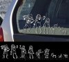 Autocollants famille zombies